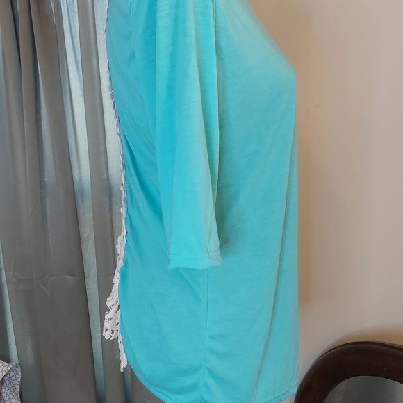 Beautiful Turquoise Blouse XL - Picture 3 of 4